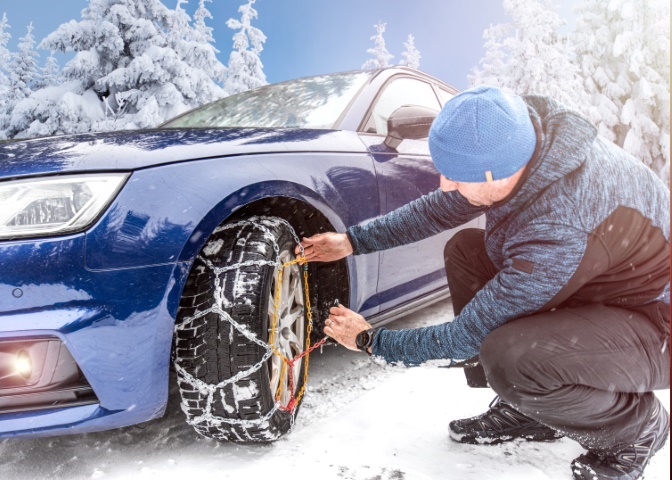 installation chaine neige
